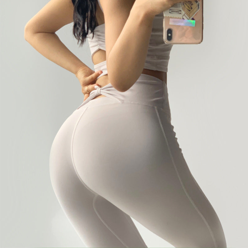 Women's High Waist Hip Raise Nude Yoga Pants