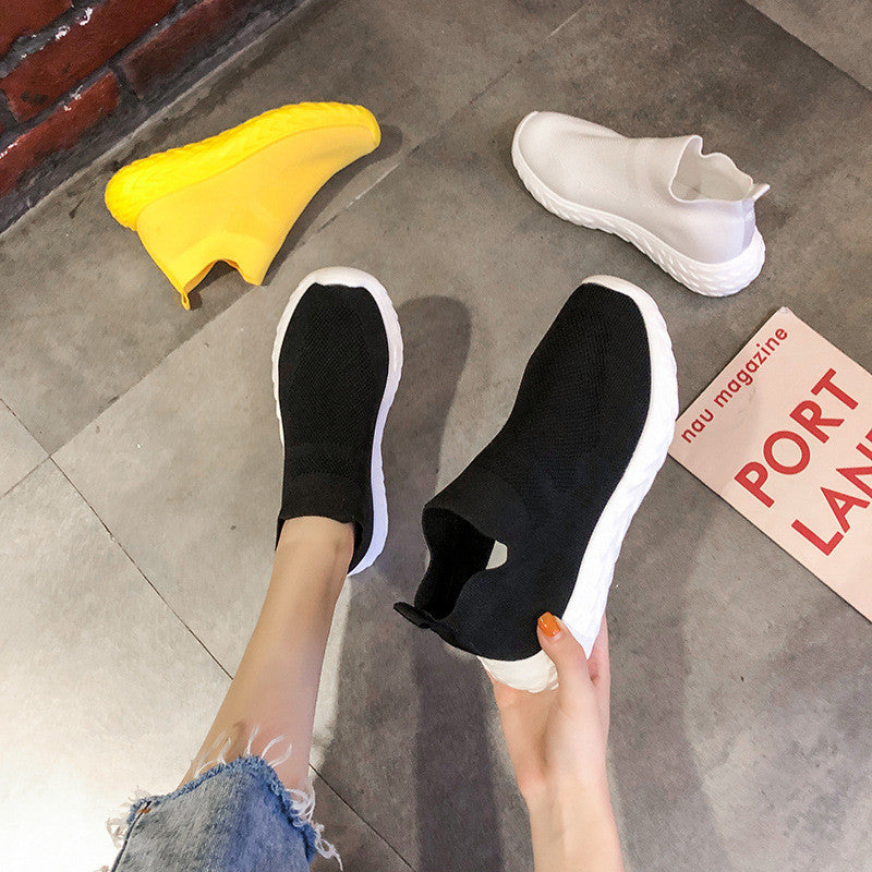 Thick-soled Sports Shoes Breathable With One Pedal