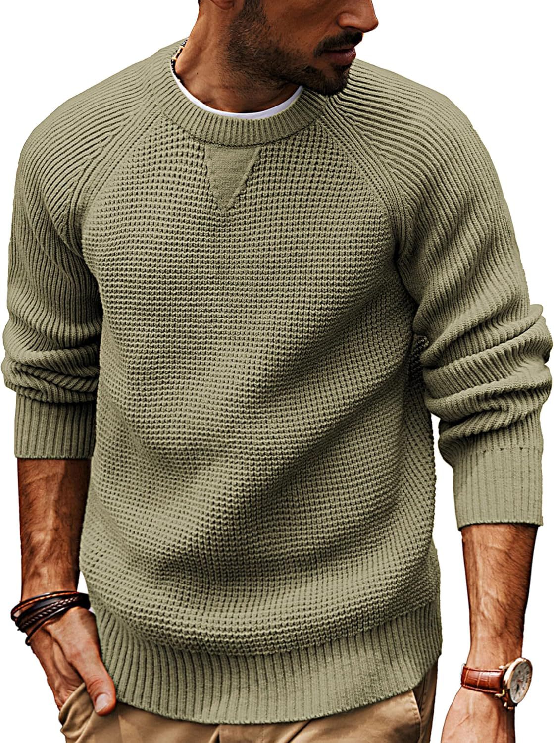 Men's Retro Heavyweight Thickened Sweater Loose-Fit Casual Knitwear