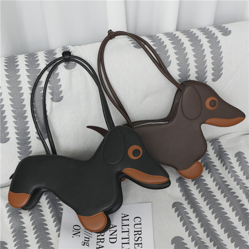 Sausage Dog Vintage Portable Shoulder Bag