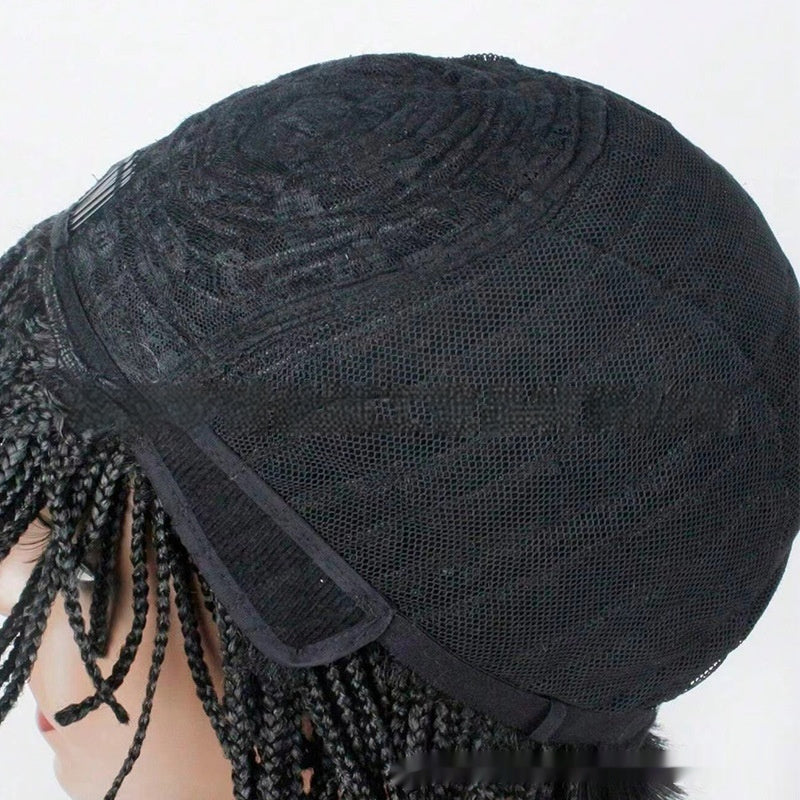 Three-strand Braid Short Hair Mushroom Cut Dreadlock Wig