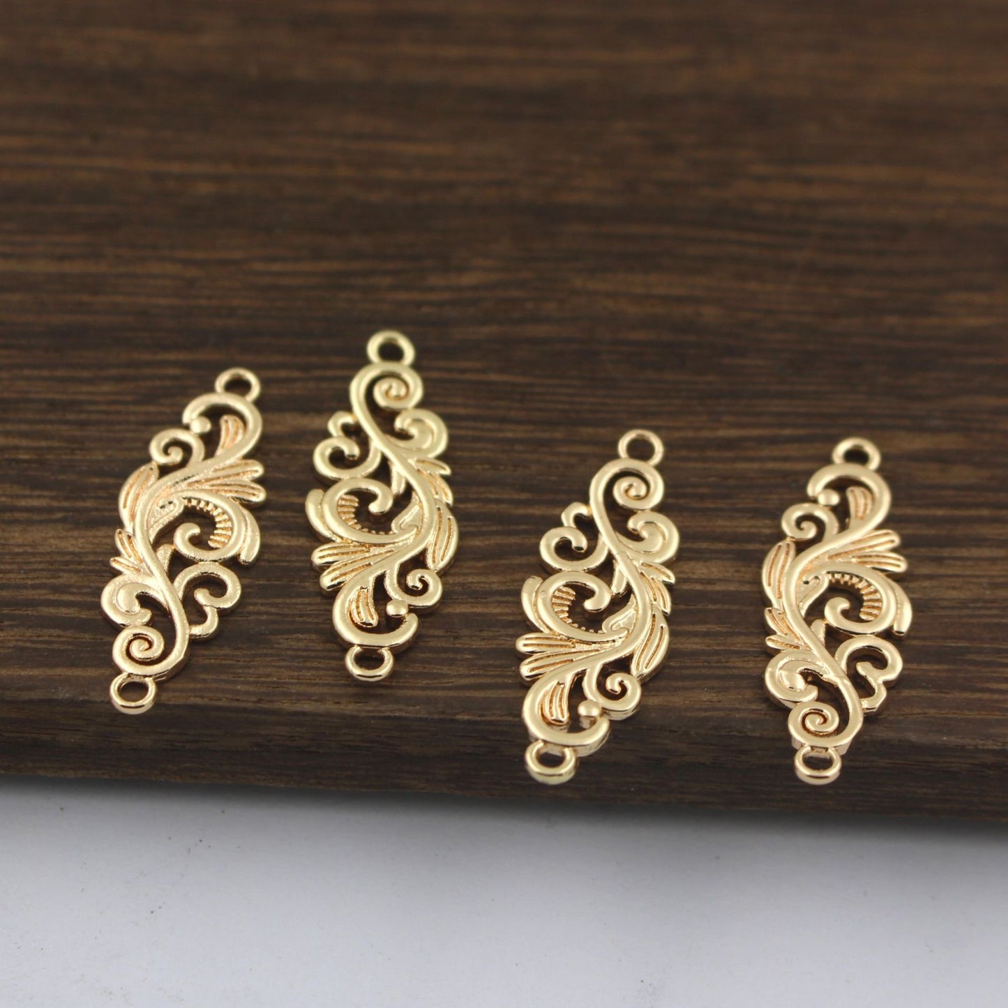 Cast Copper Color Retaining Gold Hollow Pendant