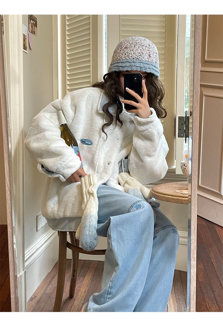 American Colored Embroidered Light Blue Jeans