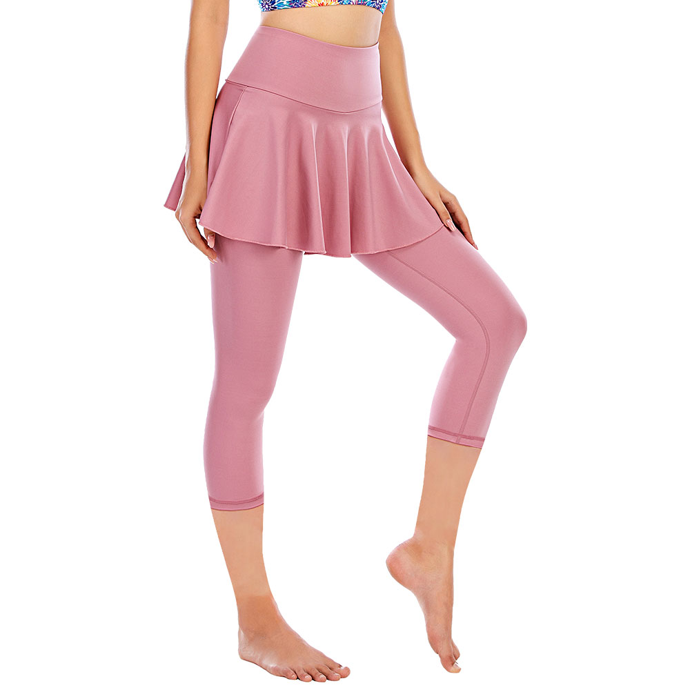 Golf Tennis Skating Gymnastics Quick Dry Fake Two Piece Fitness Pants