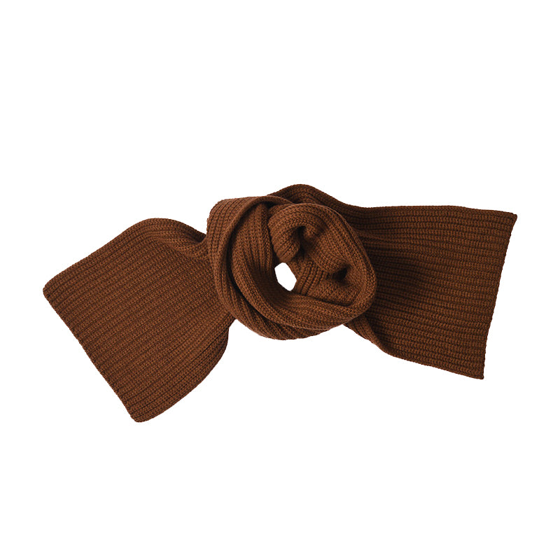 Rusty Wool Coarse Thread Caramel Scarf