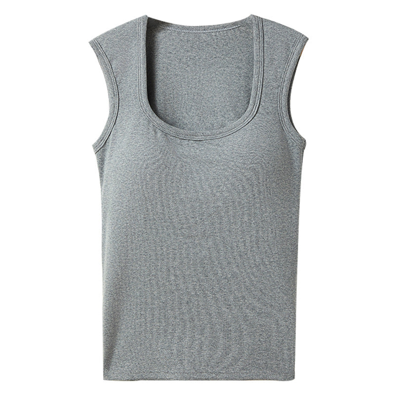 Dame Ren Bomuld Med Brystpude Sling Lille Tanktop