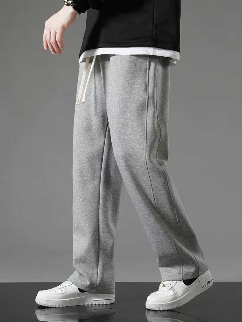 Men Baggy Trousers Fashion Sweatpants Drawstring Basketball Straight Baggy Jogging Wide Outdoors Casual Pants Male