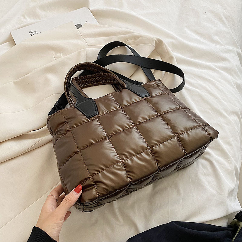 Fashion Car Stitching Plaid Shoulder Bag