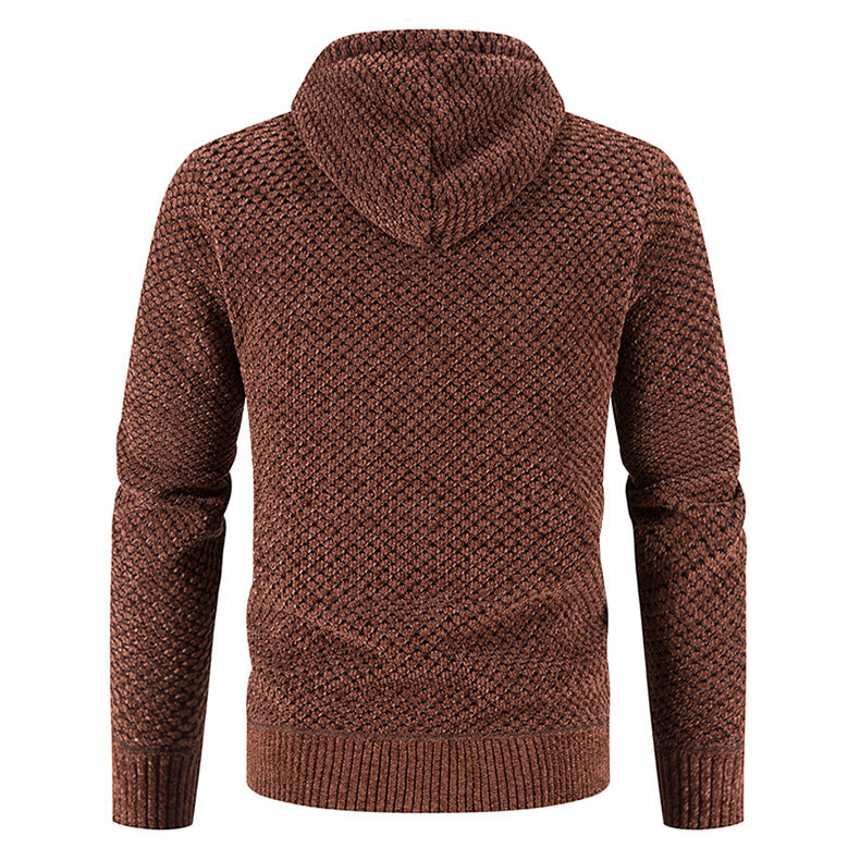 Sweater Men's Hooded Big Pineapple Sweater Plush