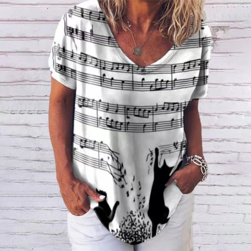 Trendy Kitten 3D Women's Printed Wear T-shirt Short Sleeve