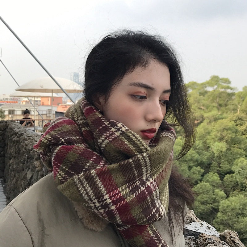 Core-spun Yarn Autumn And Winter Warm Scarf