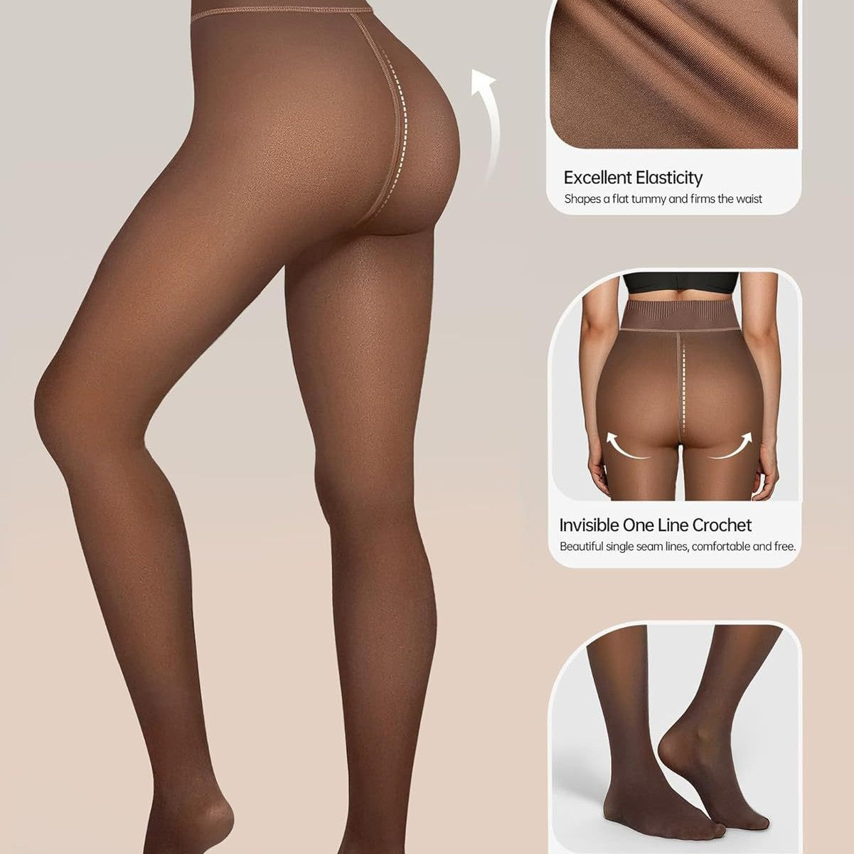 Black See-through Plus Size Women's Leggings