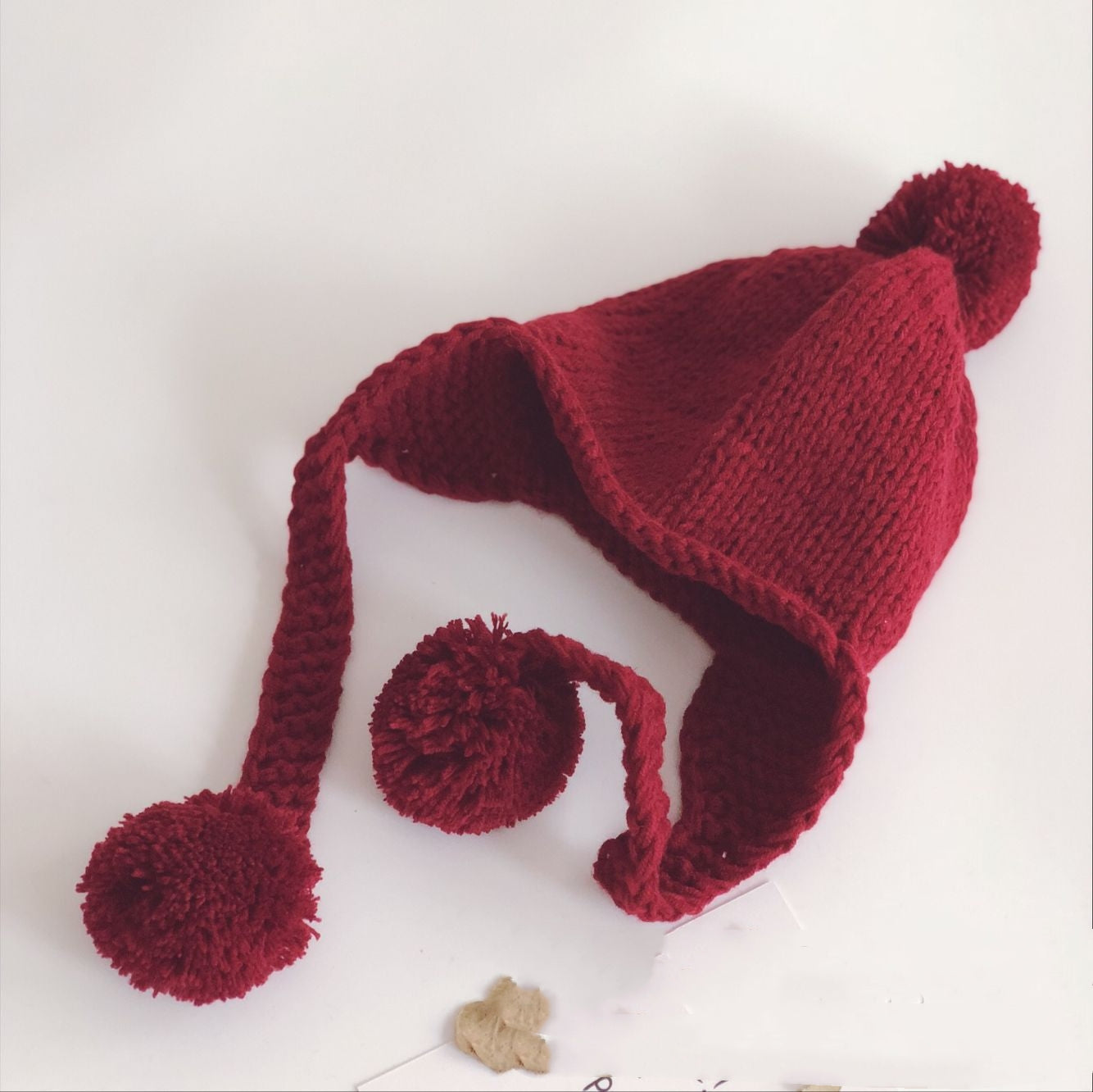 Children's Braided Braid Ear Protection Knitting Hat