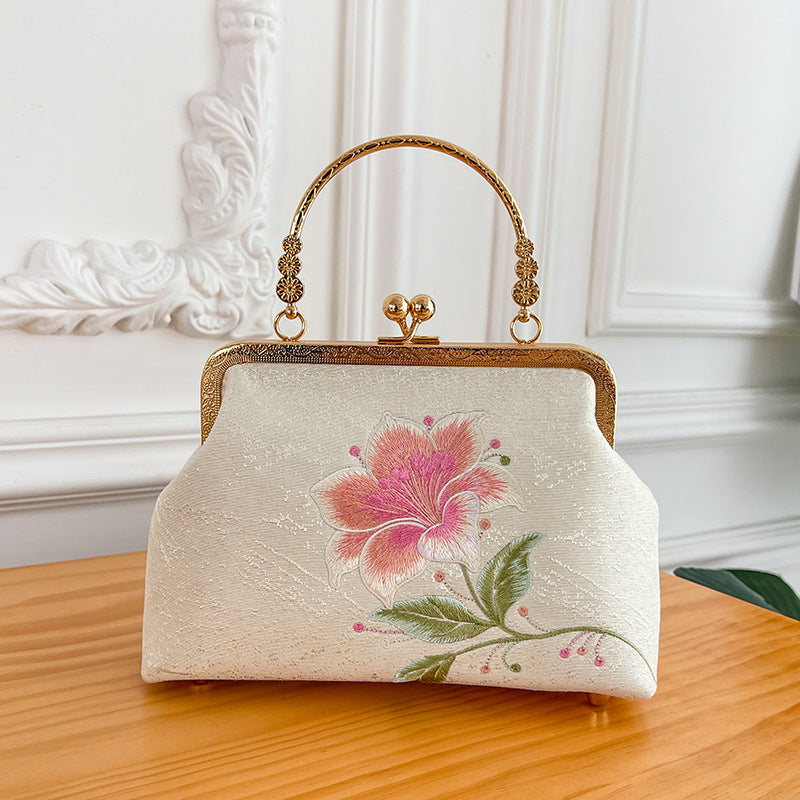 Ethnic-style Embroidered Handbag Shoulder Bag And Crossbody