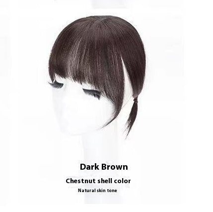 3d French Air Bangs Wig Set Female Head Seamless