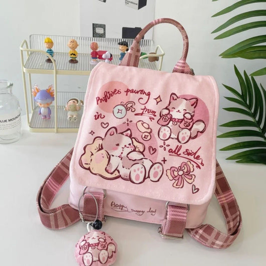 Lightweight And Large Capacity Cute Design Canvas Bag