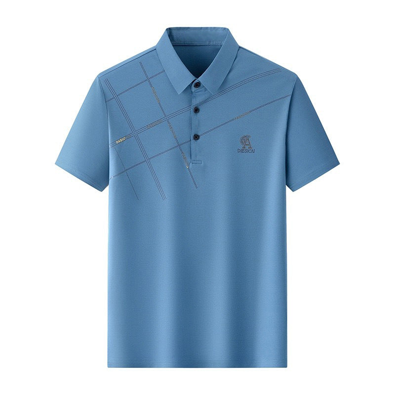 Business Casual Revers T-shirt Tynd til Midaldrende Mænd
