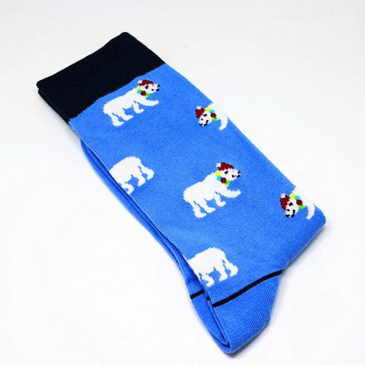 Pu Cotton European And American Style Mid-calf Length Men's Socks Personality