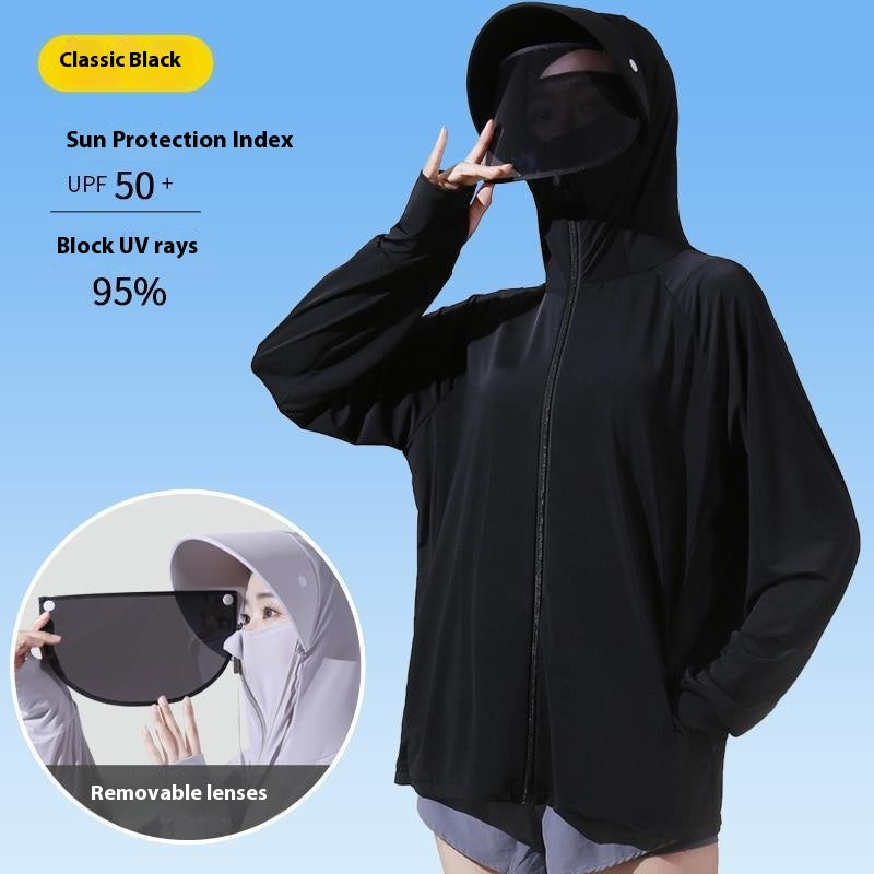 Women's Sun Protection Thin Breathable Hood Coat
