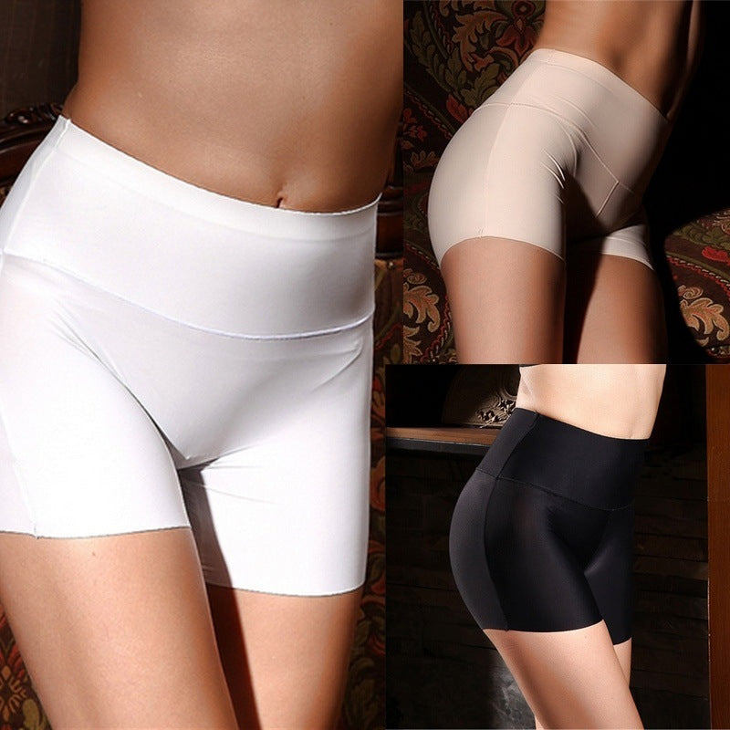 High-waisted, Close-in, Flat Corner, Traceless Ice Silk Panties For Women