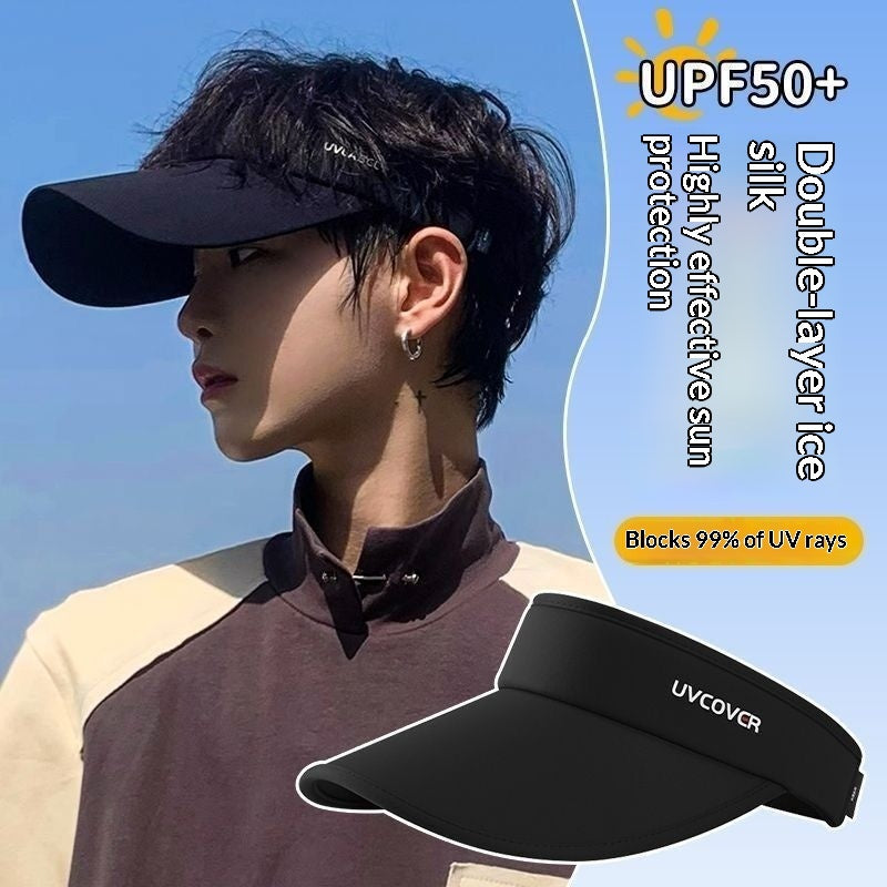 Ice Silk UV-Protective Baseball Cap For Women Sun Hat With UV Protection Running Double-Sided Bucket Hat