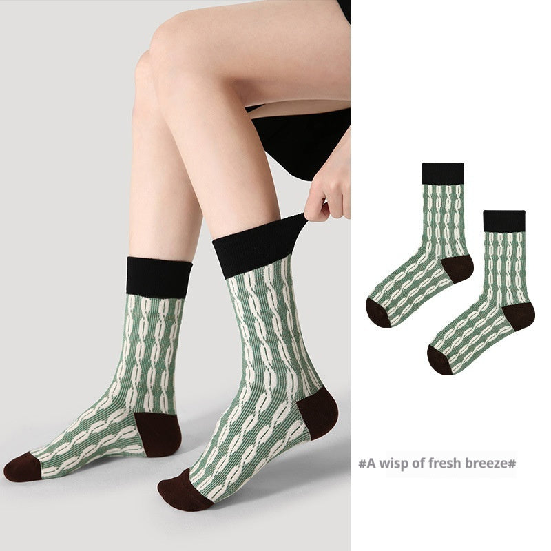 Niche Vintage Court Style Thin Middle-long Stockings