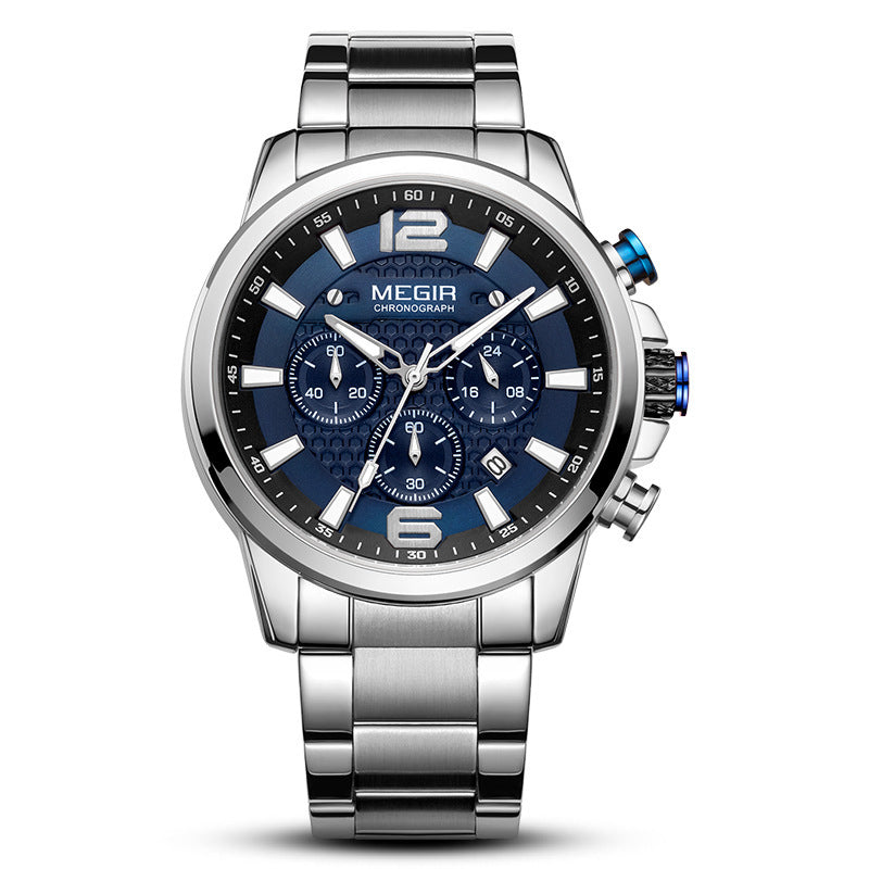 Watch Men's Multi-function Business Sports Steel Belt Men's Spot Quartz Watch
