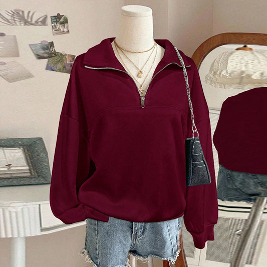 Loose Women's Fashion Hooded Fleece Sweater