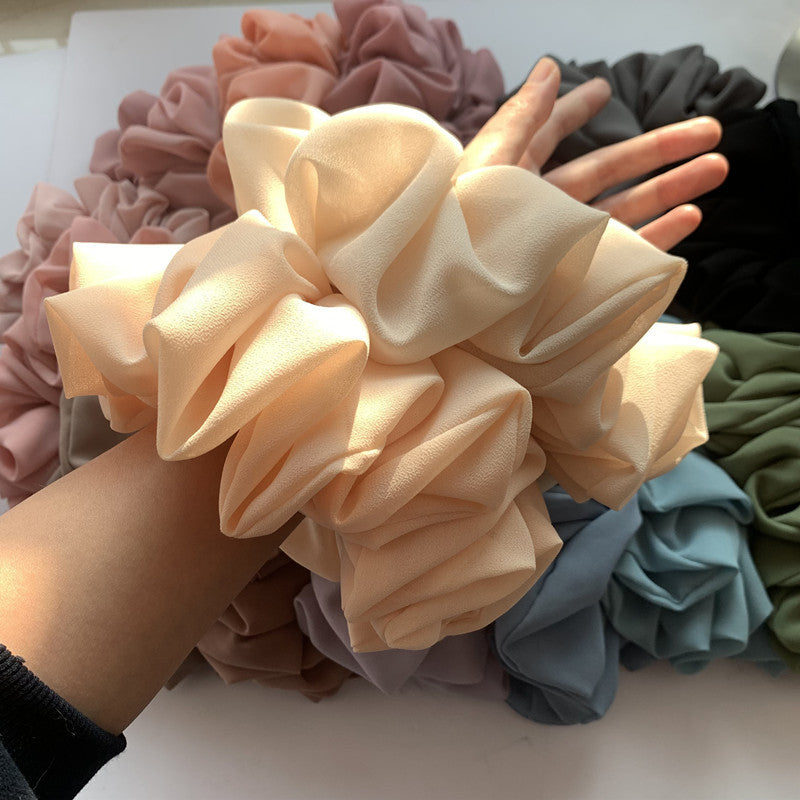 Big Head Bouquet Chiffon Large Intestine Ring Hair Ring