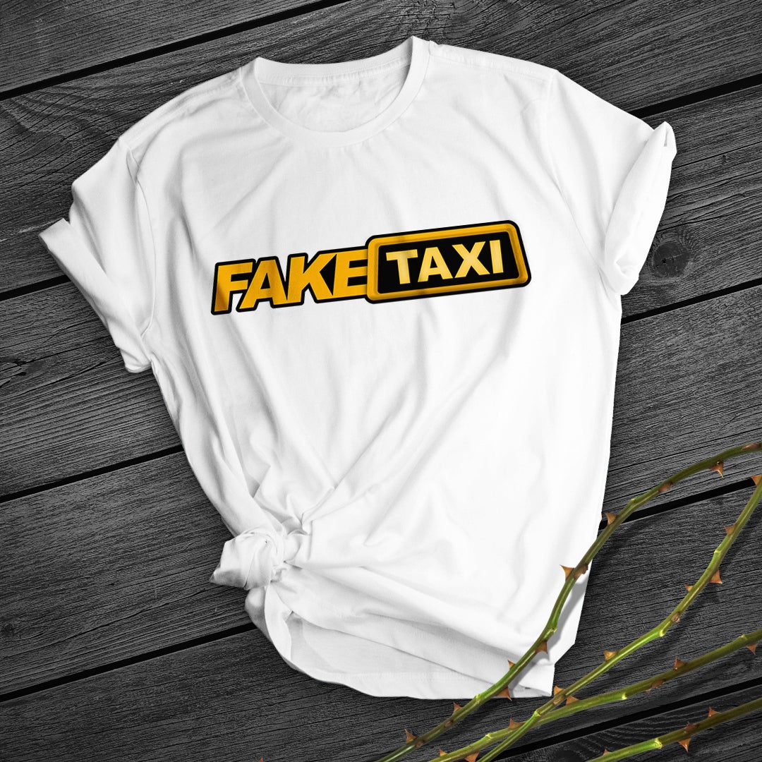 Fake Taxi Print Short Shirt Team Uniform European And American Fabrics