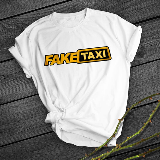 Fake Taxi Print Short Shirt Team Uniform European And American Fabrics