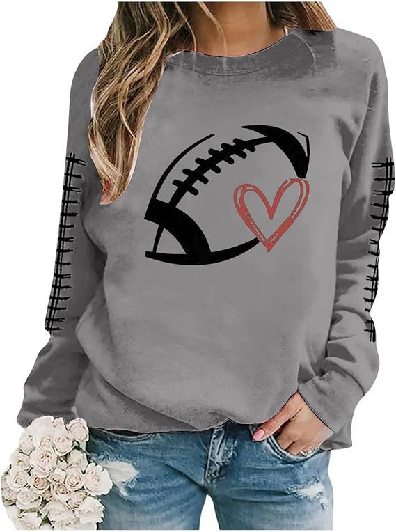 Dame Sweatshirt Baseball Uniform Trykt Langærmet Trøje Sweatshirt