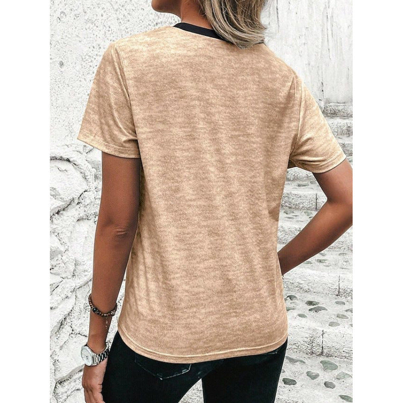 Geometric 3 Digital Short Sleeve Round Neck