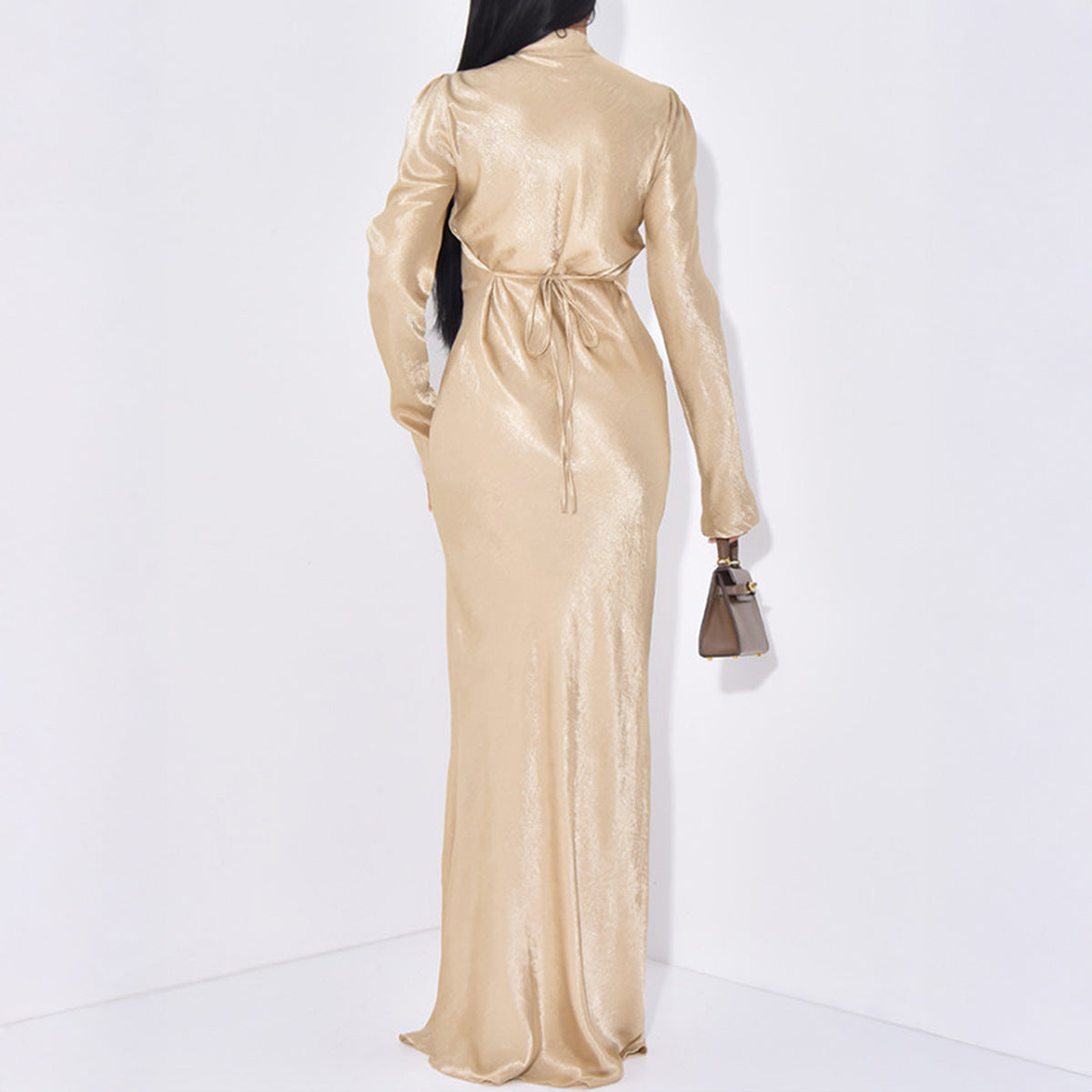 Elegant Sophisticated Half-turtleneck Dress
