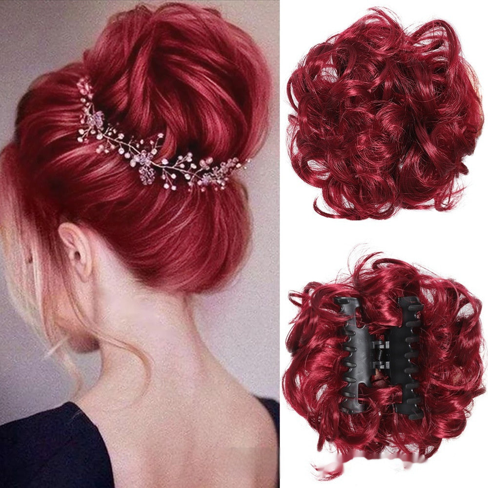 Messy Bun Hårsløjfe Fluffy Hårelastik