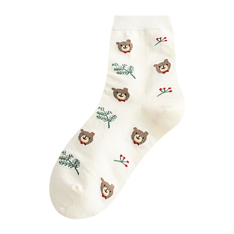 Women's Pure Cotton Cartoon Cute Socks