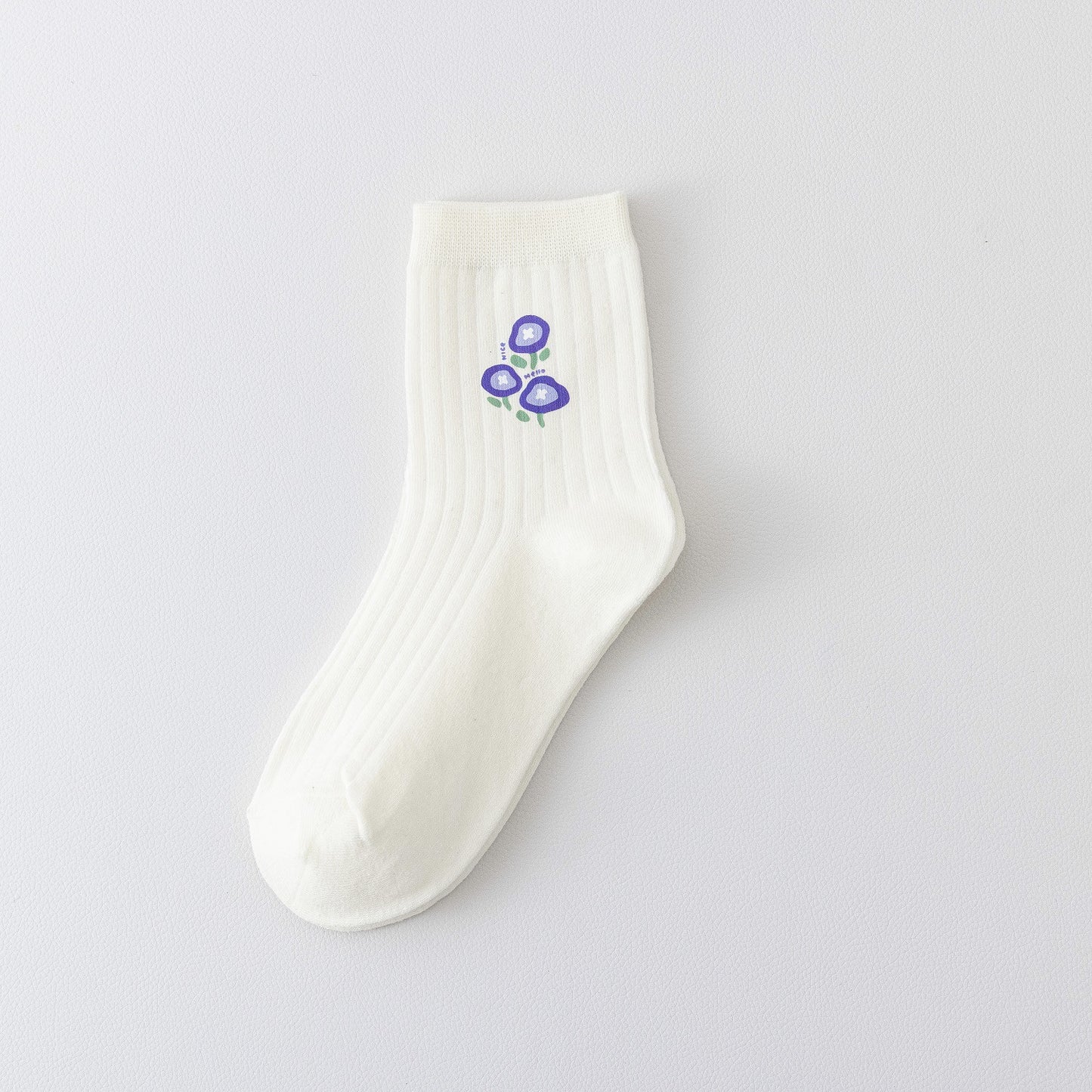 Japanese Sweet Small Flower Tulip Cotton Socks