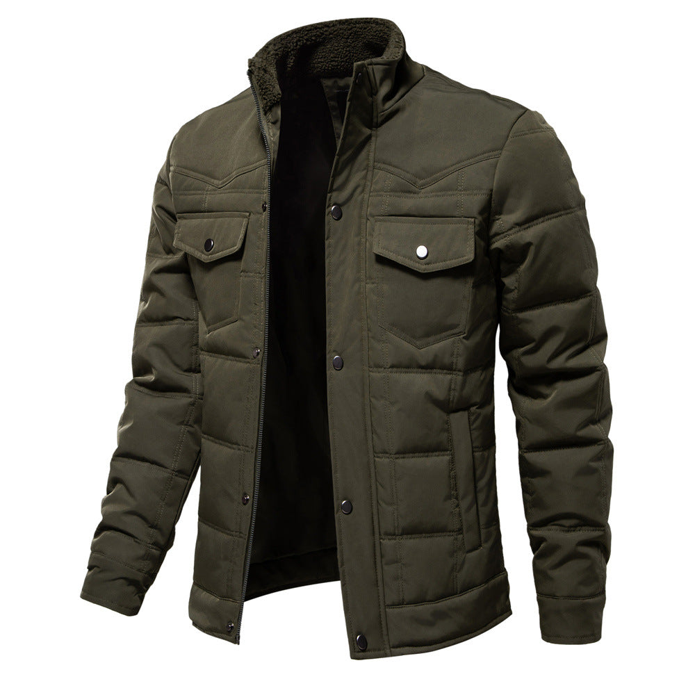 Autumn And Winter New Stand Collar Coat Men's Casual Fashionable Jacket