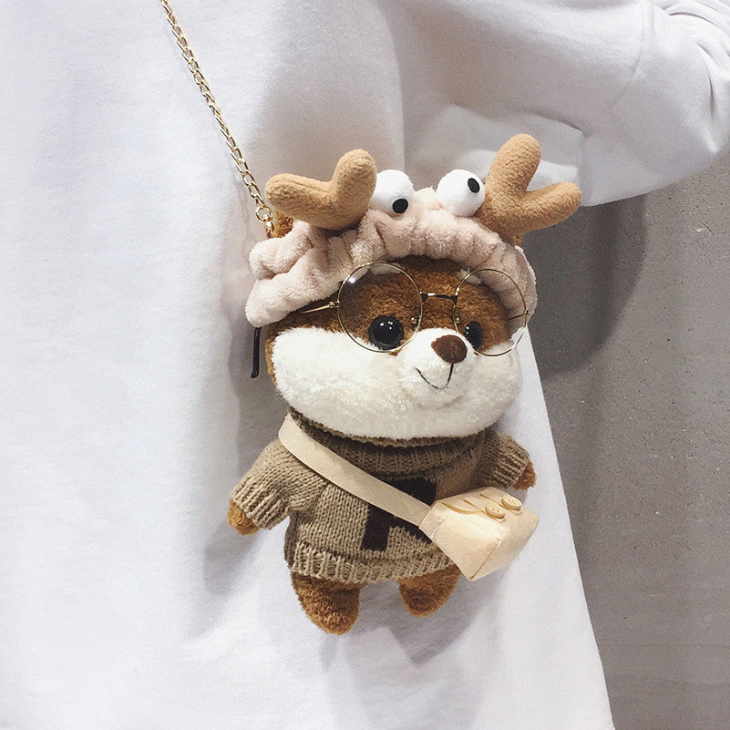 Popular New High-quality Texture Cute Plush Messenger Bag