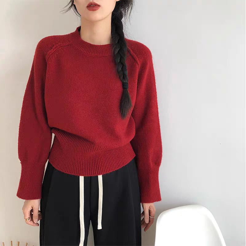 Efterår All-matching Lazy Style Pullover Striktrøje