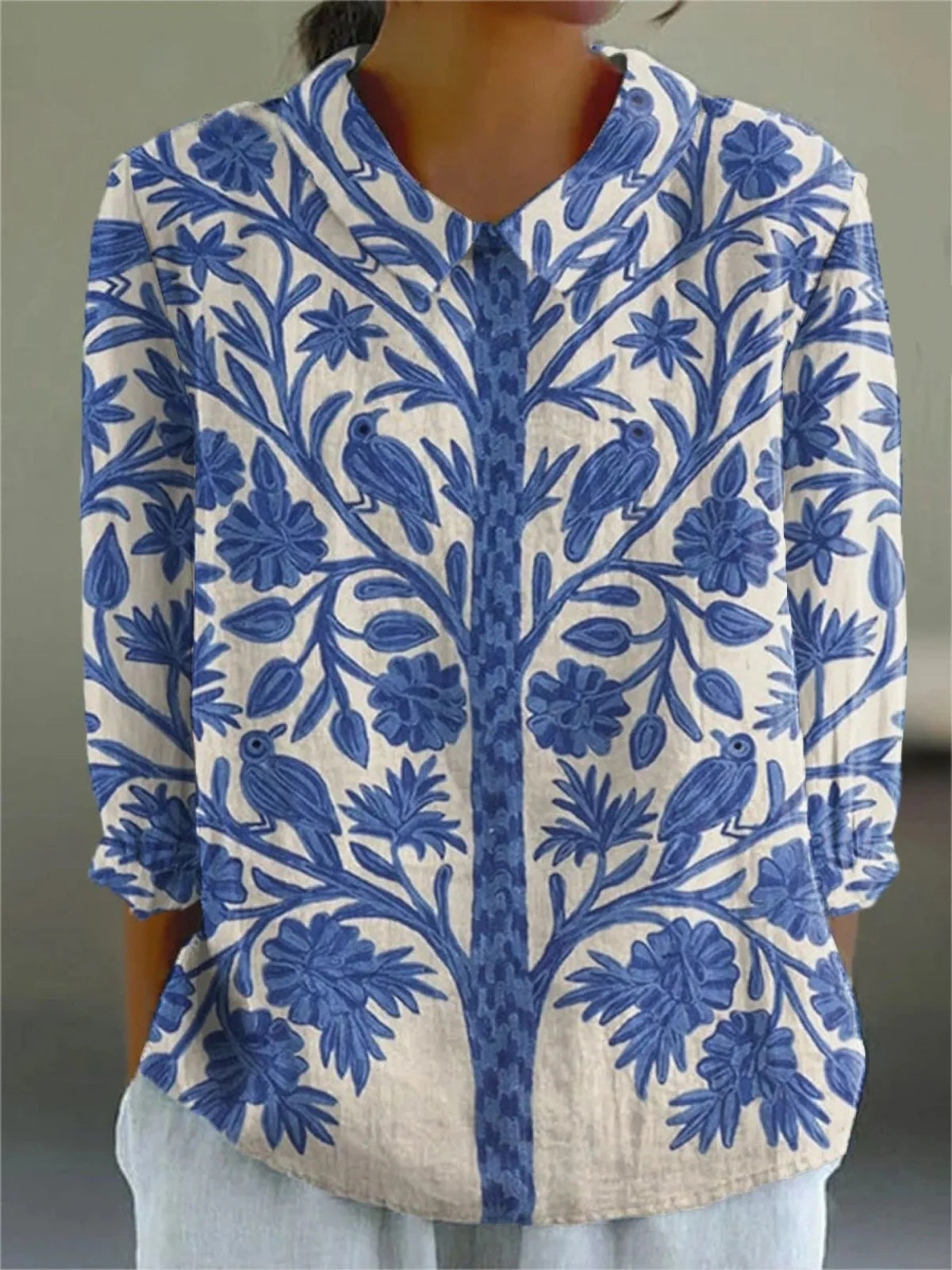 Women's Summer Casual Floral Shirt