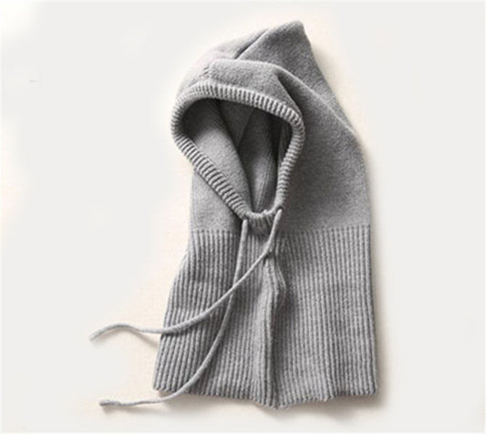 New Autumn And Winter Women's Hat Scarf All-in-one Pullover Cap Bib Fashion Wool Knitted Cap