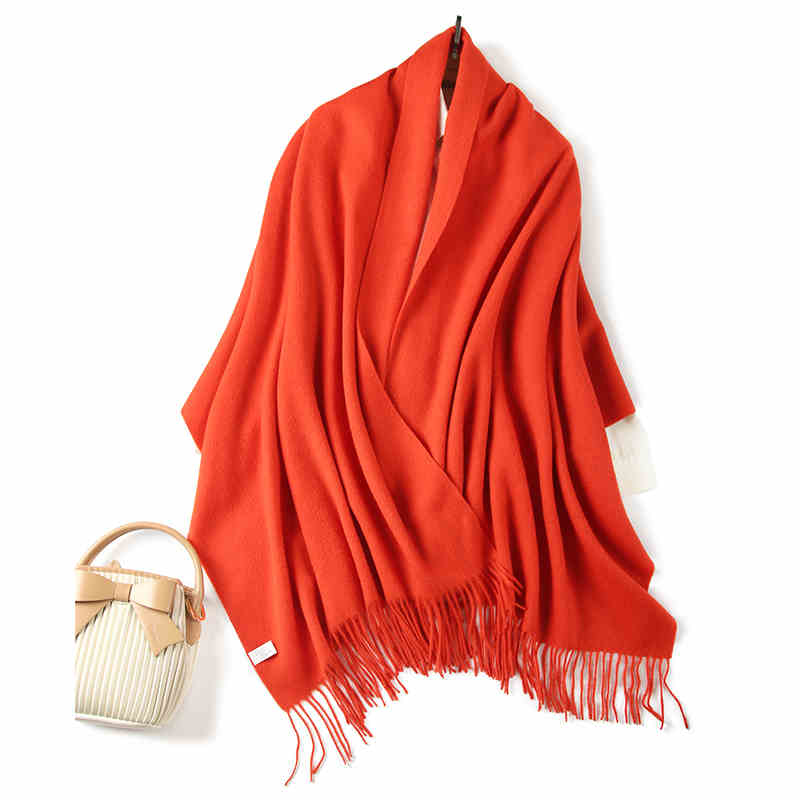 Fashionable All-matching Australian Pure Wool Solid Color Shawl