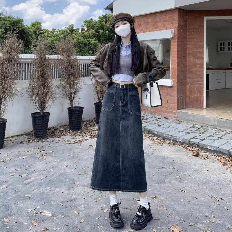 Korean Slim Fit Slimming Skirt American Style