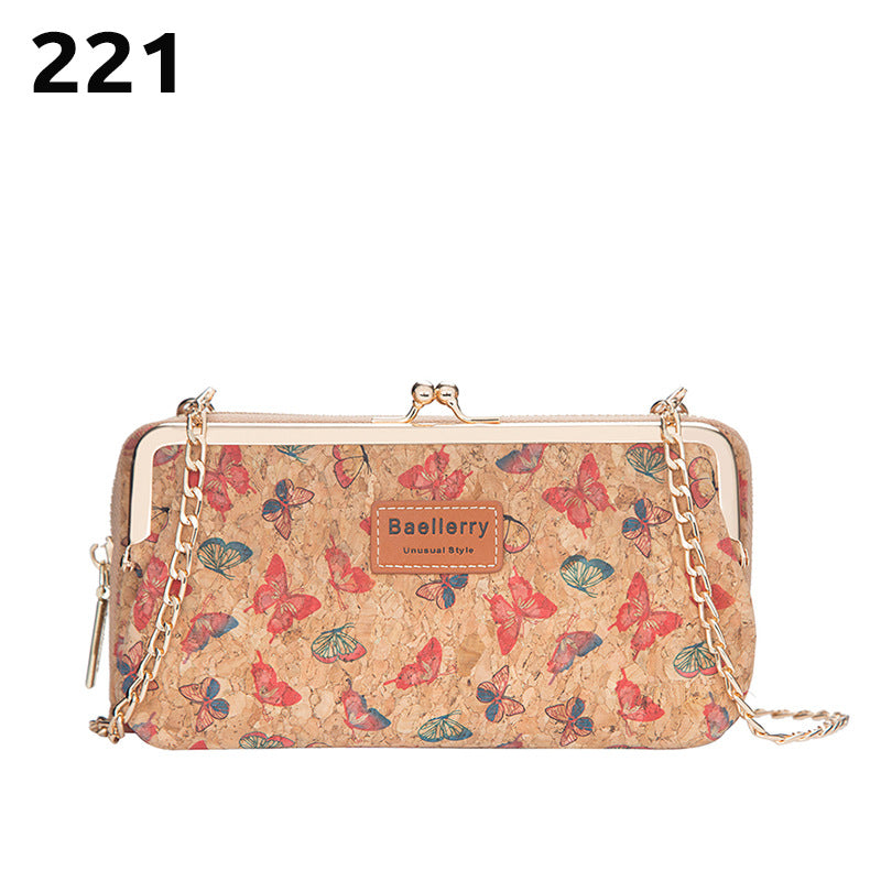 Women's Fashion Cross Section Print Multifunctional Zipper Shoulder Crossbody Bag