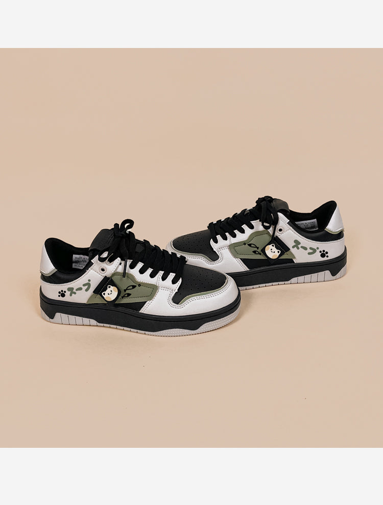 Color-blocking Flat Sports Casual Low-top Board Shoes