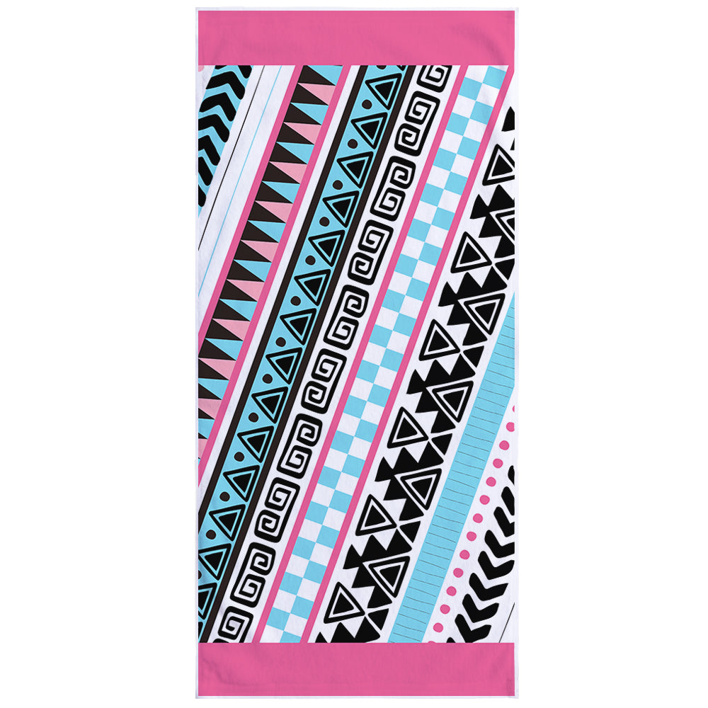 Microfiber Square Print Beach Towel