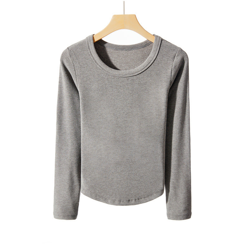 Bottoming Women's Long-sleeved Shirt Round Neck Sweater
