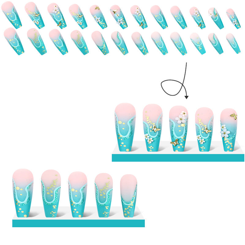 3D Camellia Butterfly Wear Nail Patch