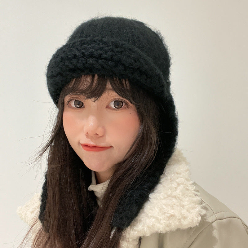 Handmade Crochet Beanie Women's Ear Protection Scarf